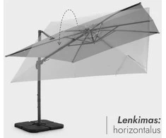 Zeltpro Lauko skėtis su padu (užvalkalas dovanų) Maestro Light Pilkas