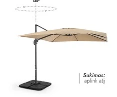 Zeltpro Lauko skėtis su Solid padu Comfort Taupe