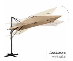 Zeltpro Lauko skėtis su Solid padu ir užvalkalu Comfort Taupe