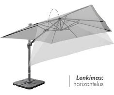 Zeltpro Lauko skėtis su Solid padu (užvalkalas dovanų) Maestro Light Pilkas
