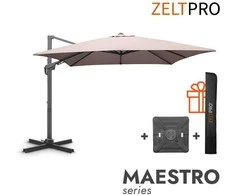 Zeltpro Lauko skėtis su Solid padu (užvalkalas dovanų) Maestro Taupe