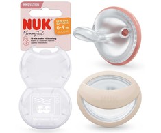 NUK silikoniniai čiulptukai MommyFeel, 0-9 mėn, 2 vnt., įvairių spalvų