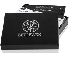 Akcija BETLEWSKI® odinis kreditinės kortelės dėklas (juodas)