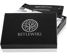Akcija BETLEWSKI® odinis kreditinės kortelės dėklas (juodas)