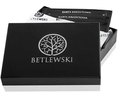 Akcija BETLEWSKI® odinis kreditinės kortelės dėklas (raudonas)
