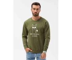Chaki spalvos džemperis No drama Llama