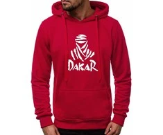 Bordo spalvos vyriškas džemperis su gobtuvu Dakar