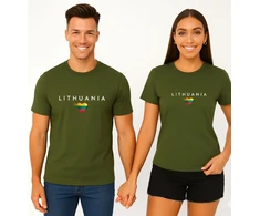 Chaki marškinėlių komplektas Lithuania (baltas)