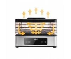 Didelis maisto džiovintuvas grybams, vaisiams ir daržovėms „IDEAL INOX“ + konvekcija 400 W + laikmatis