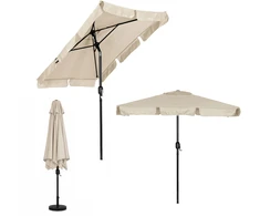 Didelis rusvas stačiakampis sodo skėtis 200 x 130 cm Multigarden
