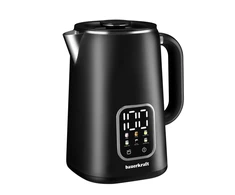 Bauerkraft Elektrinis juodas virdulys 1,7 l, su temperatūros reguliavimo funkcija