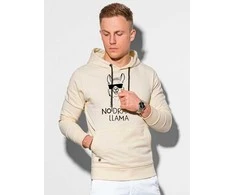 Gelsvos spalvos džemperis su gobtuvu No drama Llama