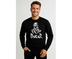 Juodas džemperis be gobtuvo Dakar (baltas)