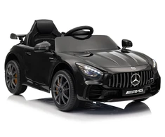 Juodas Mercedes GTR akumuliatorinis automobilis