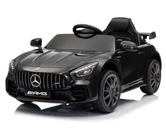 Juodas Mercedes GTR akumuliatorinis automobilis