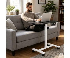 Juodas mobilus reguliuojamo aukščio stalas 70x48 cm ModernHome
