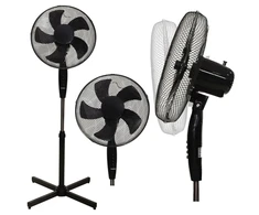 Longwell Industrial Juodas pastatomas ventiliatorius 45W, 3 režimai