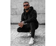 Juodas vyriškas sportinis komplektas Slit