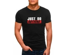 Juodi vyriški marškinėliai Just do nothing