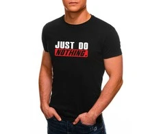 Juodi vyriški marškinėliai Just do nothing