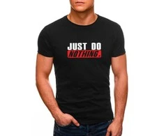 Juodi vyriški marškinėliai Just do nothing