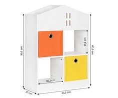 Medinė vaikiška spintelė–lentyna su skyriais, ECOTOYS