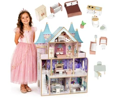 Medinis Bella lėlių namelis ECOTOYS