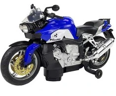 Žaislinis motociklas Lean Toys, mėlynas/juodas