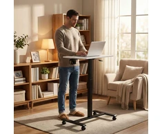 Mobilus baltas reguliuojamas stalas 70x48 cm ModernHome