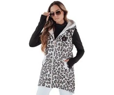Moteriška balta leopardo rašto liemenė Elmera