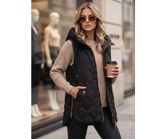Moteriška juoda dygsniuota limenė Fashion