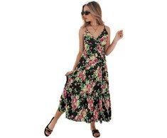 Moteriška juoda ilga suknelė Missblossy