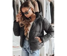Moteriška juoda žieminė striukė Glam