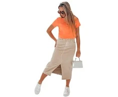 Moteriška oranžinės spalvos palaidinė Kiss Look