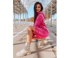 Moteriška rožinė suknelė su gobtuvu Margaret