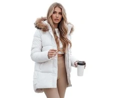 Moteriška žieminė balta striukė Luckry