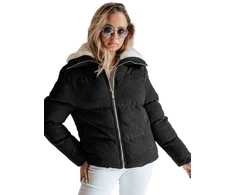 Moteriška žieminė juoda striukė Trendy