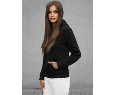 Moteriškas džemperis su gobtuvu juodos spalvos Look