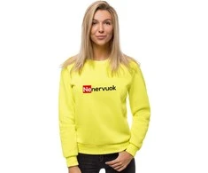 Moteriškas geltonas neoninis džemperis Nenervuok
