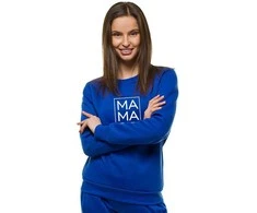 Moteriškas mėlynas džemperis MAMA