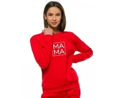 Moteriškas raudonas džemperis MAMA