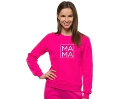 Moteriškas ryškiai rožinis džemperis MAMA