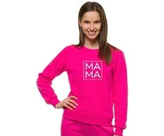 Moteriškas ryškiai rožinis džemperis MAMA
