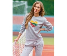 Moteriškas šviesiai pilkas sportinis komplektas Lietuva