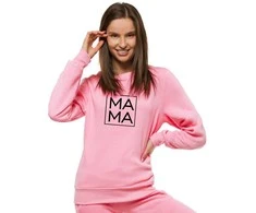 Moteriškas šviesiai rožinis džemperis MAMA