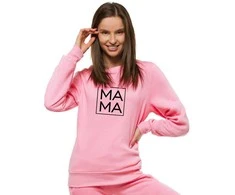 Moteriškas šviesiai rožinis džemperis MAMA
