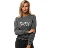 Moteriškas tamsiai pilkas džemperis Prada