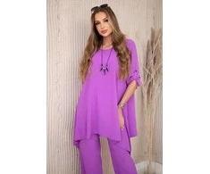 Moteriškas violetinės spalvos komplektas Elis