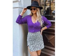 Moteriškas violetinis megztinis Lili