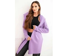 Moteriškas violetinis megztinis su gobtuvu Alison